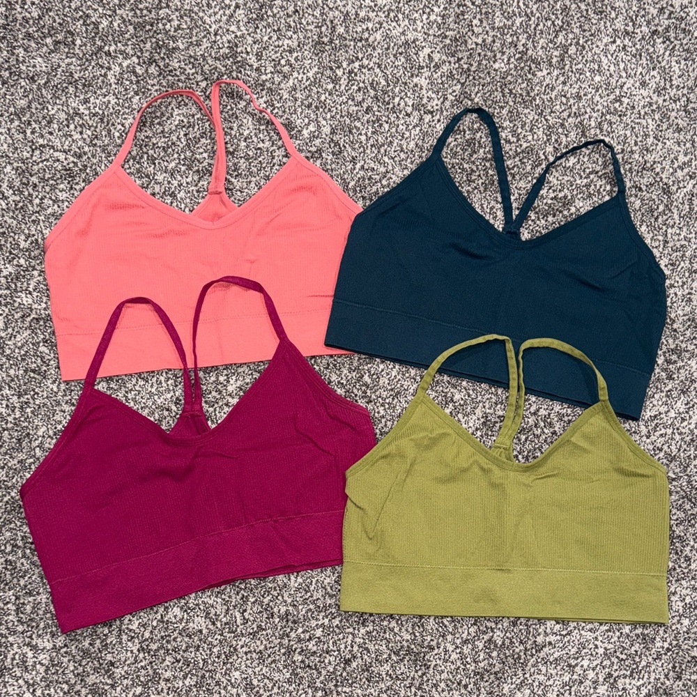 Maurices Women's Seamless Sports Bras - Pink, Navy, Burgundy, Olive